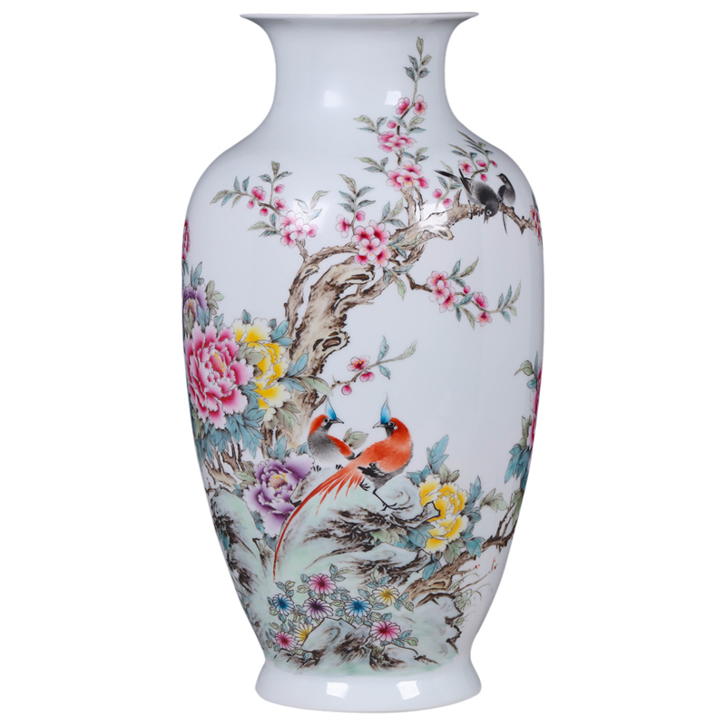 The Master of jingdezhen ceramic hand - made pastel furnishing articles of high - grade porcelain decoration art antique vase, wealth and longevity