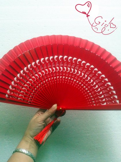 1 무료 배송 날개 chun 댄싱 나무 칩 팬 7 인치 접이식 팬 스페인어 책 Jian Dance Red Doubleded Dance New Fan 1 무료 배송 날개 chun 댄싱 나무 칩 팬 7 인치 접이식 팬 스페인어 책 Jian Dance Red Doubleded Dance New Fan