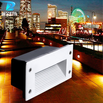 led step light outdoor waterproof corner light embedded floor foot light courtyard light corridor side Wall step stair light