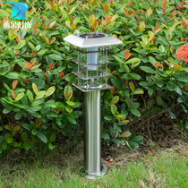 Solar lawn light led outdoor waterproof straw lamp garden villa landscape stainless steel turf lamp