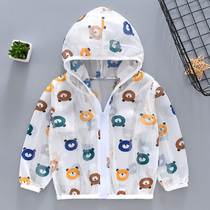 Childrens male baby sunscreen clothing summer thin breathable beach outdoor cover girl foreign skin clothing UV protection