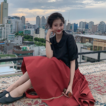 (6 fold to pick up missing) Two sets of Ocean Gas Nets Red Fashion Minimalist Temperament Suit Woman