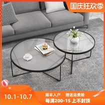 Modern ZUOYOU designer living room Changhong glass coffee table simple modern small apartment round tea table small size