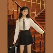 Lingjiu white shirt womens long sleeve spring 2022 new jk Japanese shirt academy style sweet top