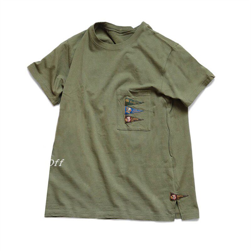 KAPITAL 平田和宏デザイン 天竺コットン 花柄刺繍 Tシャツ