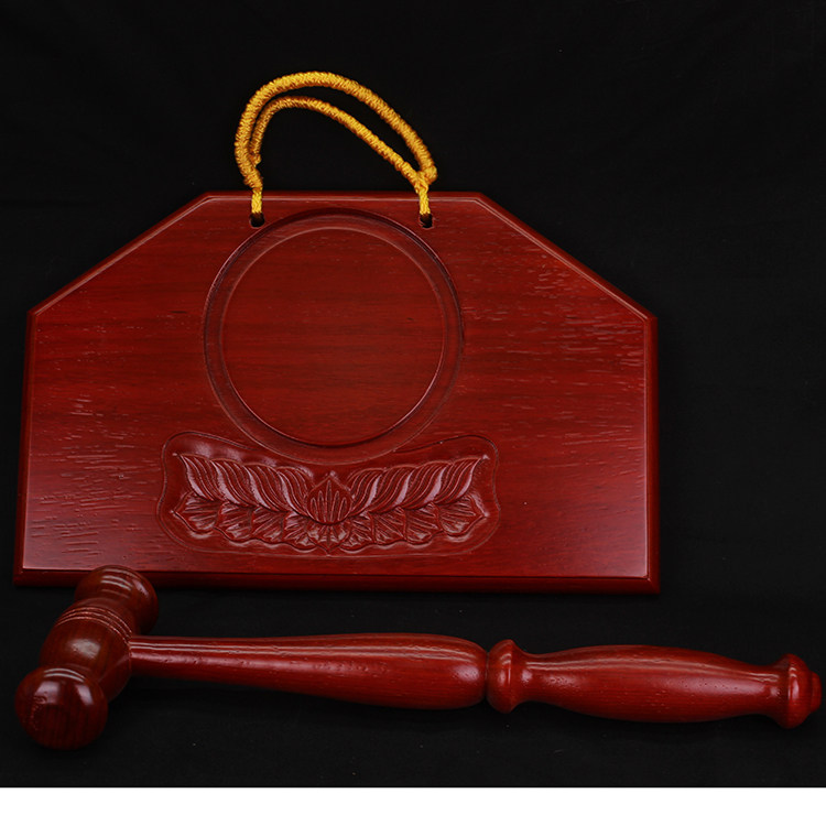佛教用品 全实木 打板 花梨木打板 法器 寺院莲花打板雕刻
