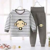 Childrens underwear set cotton Spring and Autumn New Baby autumn clothes baby home clothes High waist belly pants set