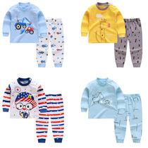 Childrens cotton underwear set new boys autumn and winter pajamas baby autumn clothes autumn pants girls home clothes long sleeves