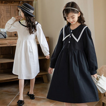 sister clothing autumn dress children's autumn new foreign style big children's cute college style French style dress girls