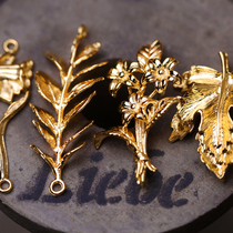 Copper plated 24K real gold double hole mosaic decoration set DIY jewelry accessories(2380A)