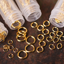 Plated 24K real gold non-fading single lap two specifications DIY jewelry accessories(2369A)