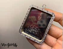 Vajra-Dogigau 5 x 4cm pure brass plated white gold Gäu Box CNC Computer Laser Engraving Flowers