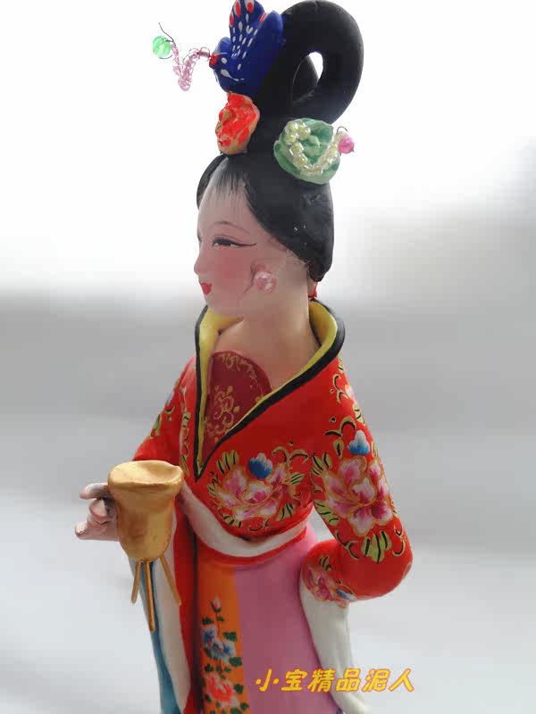 惠山泥人细货精品泥塑纯手捏《四大美女》高档次收藏观赏艺术品