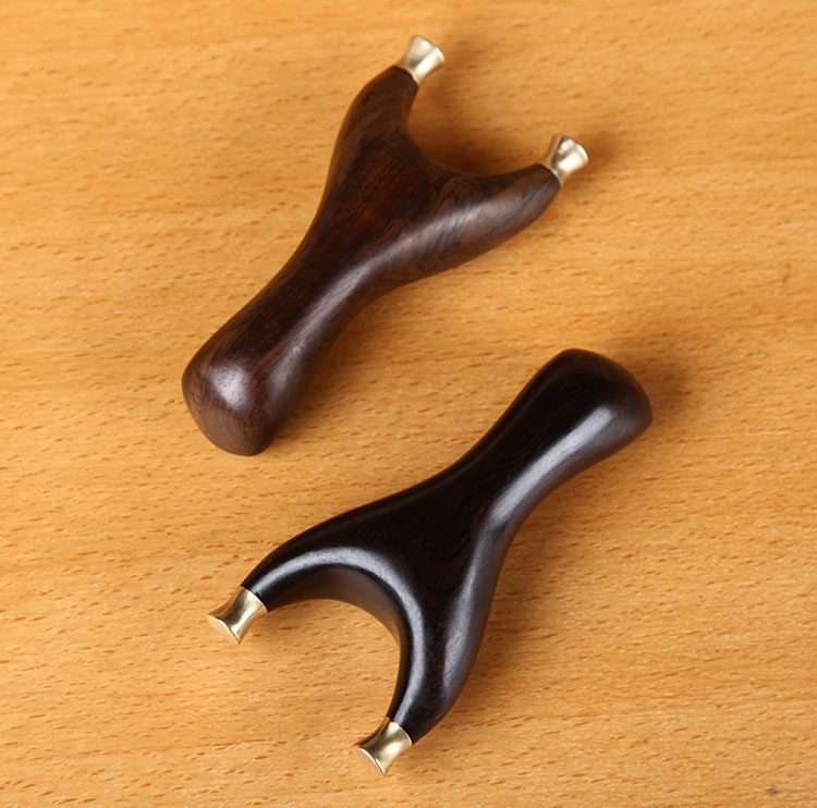 铜头弹弓小飞虎紫光檀黑檀实木制质专业高档纯手工印度胖飞虎户外