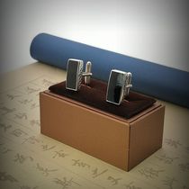 Sterling silver cufflinks Tang Song Yuan Ming and Qing ancient porcelain pieces handmade French shirts mens versatile simple Chinese style first jewelry