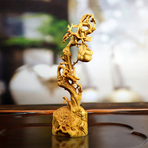 Boxwood carving Creative handicrafts Home living room decorations Ornaments Ruyi Wen play collection gifts