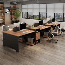 Staff 4 people 6 people Office desk Simple modern staff office desk and chair combination card seat Four people