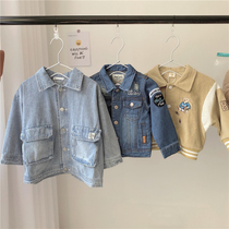 Autumn new boy denim jacket children Spring and Autumn Korean version of foreign style baby jacket casual jacket tide