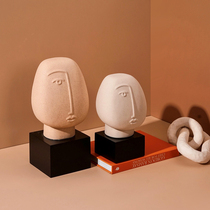 ladylike creative people face decoration wine cabinet decorations ornaments Nordic light luxury coffee table living room