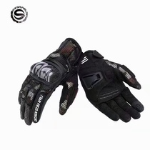 RY riding equipment parts star knight style carbon fiber spring and summer carbon fiber riding non-slip touch screen wear-resistant anti-fall gloves