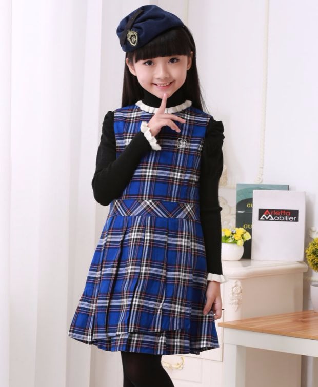 2016新款女童裙秋裙童装秋装背心裙连衣裙小