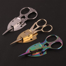 Stainless steel fishing scissors fishing box special scissors seat lead fish line colorful color scissors fishing gear accessories