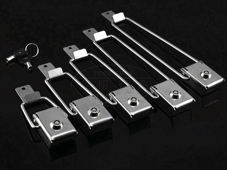 公交站台候车亭广告灯箱锁扣304不锈钢搭扣 广告箱锁 边箱锁箱扣