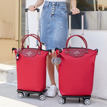 Multifunctional portable trolley for middle-aged and elderly people to buy vegetables shopping trolley detachable folding universal wheel