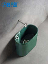 Binks Nordic matte gray ceramic balcony wash mop pool home toilet small size mop pool