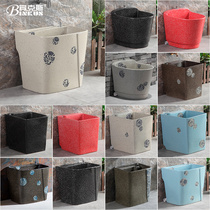 Ceramic balcony retro mop pool toilet home floor-standing mop pool black mop basin wash mop pool