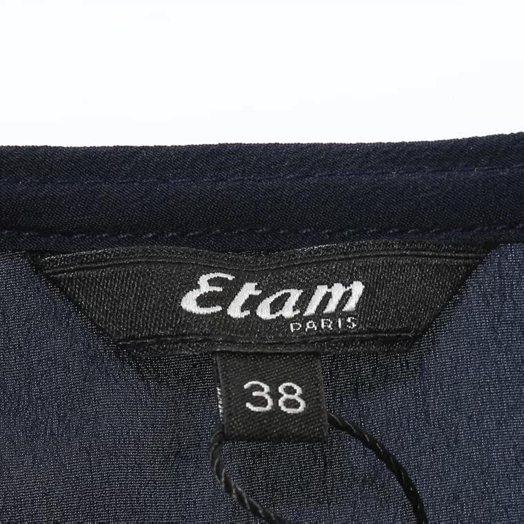 艾格 ETAM2015新品A简约纯色收腰中袖衬衫15011421740吊牌价299