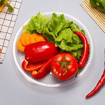 Disposable plates plastic dishes commercial household chats transparent round plates picnic dishes 7 inches 9 inches