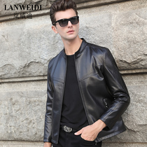  Haining mens leather jacket jacket autumn 2019 new Korean version trendy handsome stand-up collar sheepskin jacket men