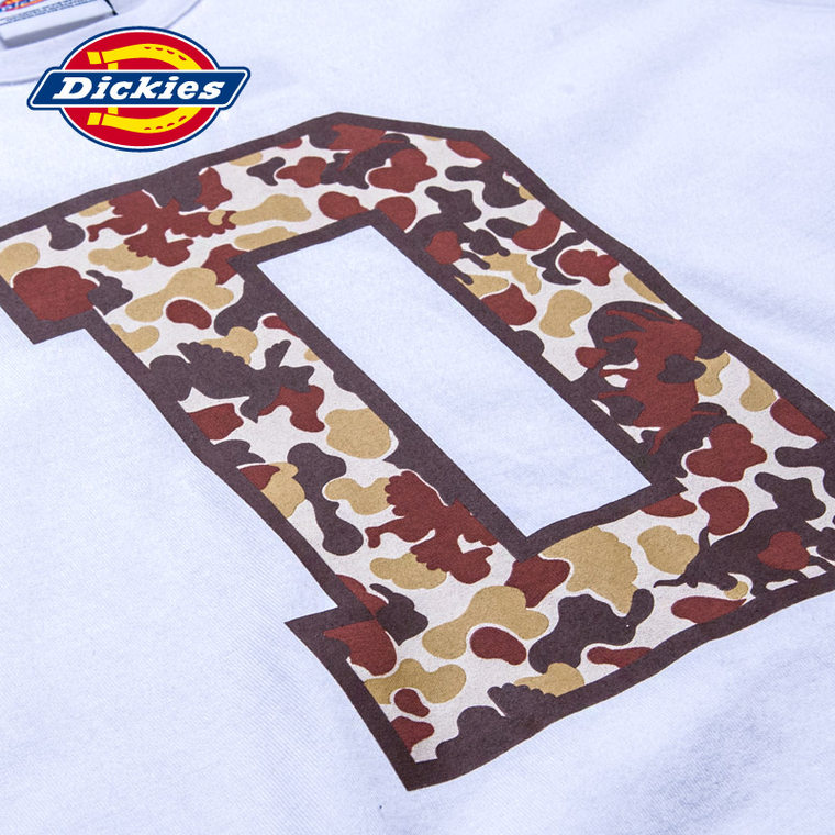 Dickies2015夏新款休闲男装 纯棉迷彩印花短袖T恤白 151M30EC20