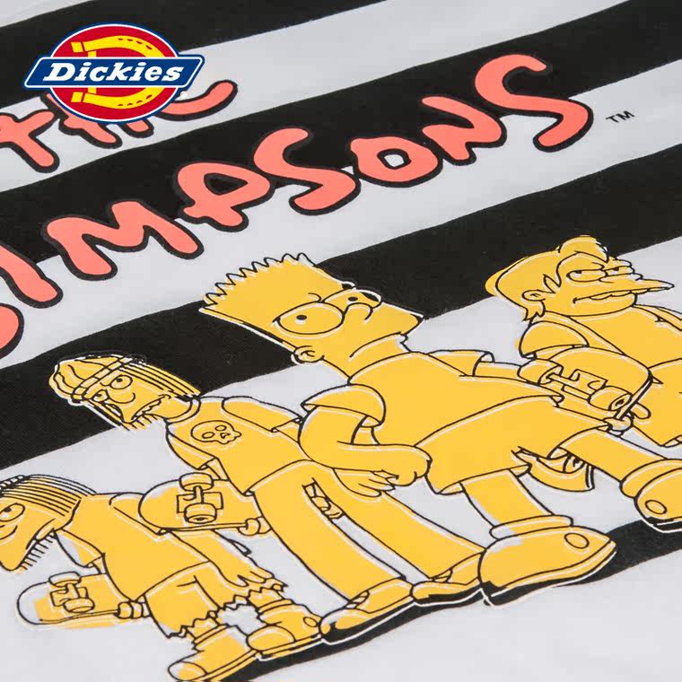 Dickies2015夏装合作款 SIMPSONS印花全棉短袖T恤 男153M30PN08