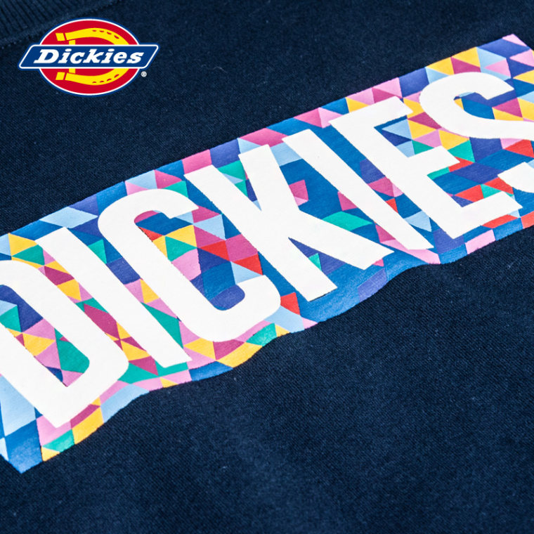 Dickies2015女式圆领印花卫衣 全棉毛圈布新款秋装潮153W30WD12