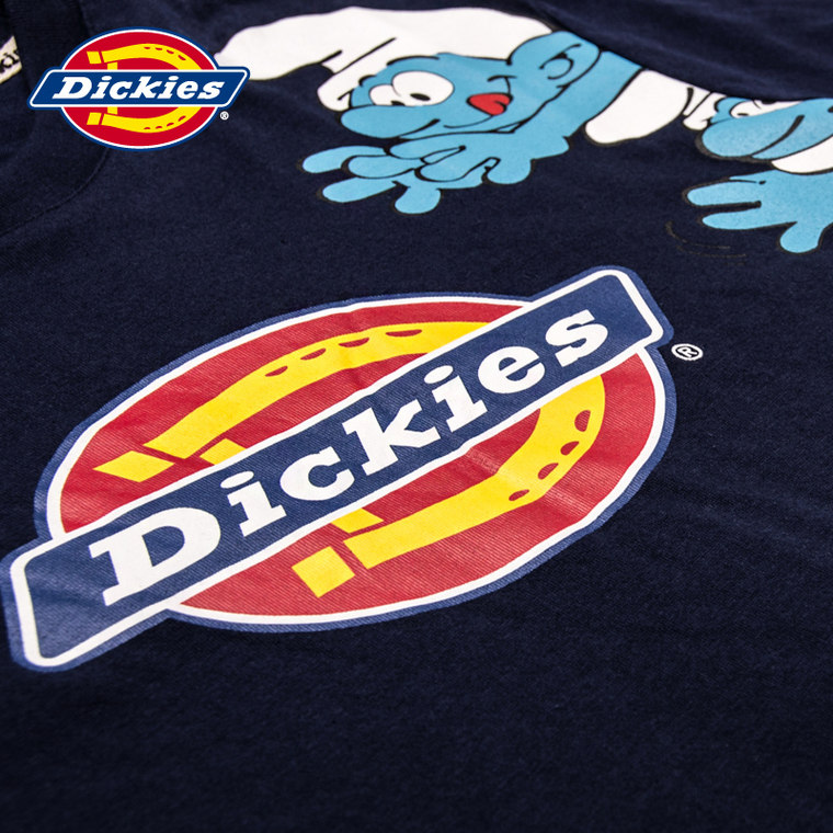 Dickies2015夏装 蓝精灵印花全棉男士短袖T恤 休闲圆领152M30EC24