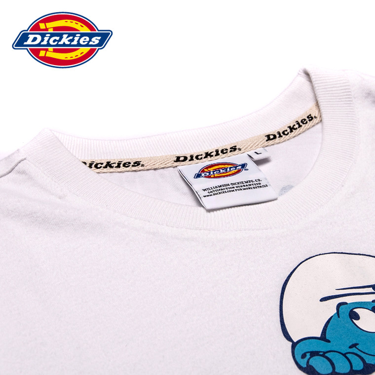 Dickies2015蓝精灵合作款 磨毛面料印花男士短袖T恤蓝152M30EC22