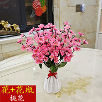 Simulation of flowers plum branches peach blossoms dried flowers Magnolia living room fake flowers home ornaments study decorative potted plants