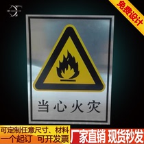 Watch out for fire 30x40cm safety warning signs fire warning signs fire ID plate aluminium plate signage