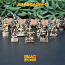 Nepal pure copper Buddha statue Huang Caishen Wenshu Green mother elephant nose God of Wealth India Shiva God