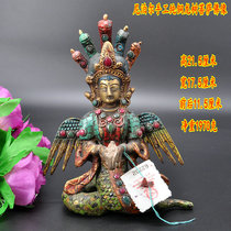 Nepal pure copper handmade dragon tree Bodhisattva Dragon Dragon victory Buddha statue High 21 5cm