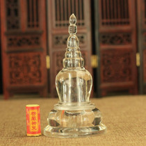 Crystal acrylic stupa pagoda ornaments dedicated to the Scriptures