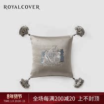 ROYALCOVER rokave silk cotton embroidery small square by small pillow San Carlo 35 * 35cm (core)