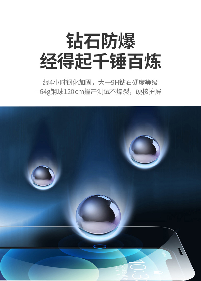 绿联iPhone防窥磨砂钢化膜2片装