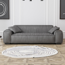Italian fabric sofa Minimalist living room Small apartment in-line three-person ins Nordic light luxury cloth sofa