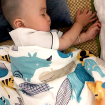 Childrens cotton quilt cover (long staple cotton) cartoon cute kindergarten baby cover baby student dormitory