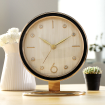 Hantime Fashion Light Luxury Metal Decoration of the Clock Euro Simple Quarter Clock Living Room HD 57