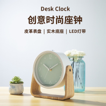 Han Fashion Creative decoration of night silent seat bell light luxury lavish clock household width HD 80