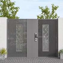 Customized stainless steel villa courtyard door rural household single double Open House Garden iron door fence yard door